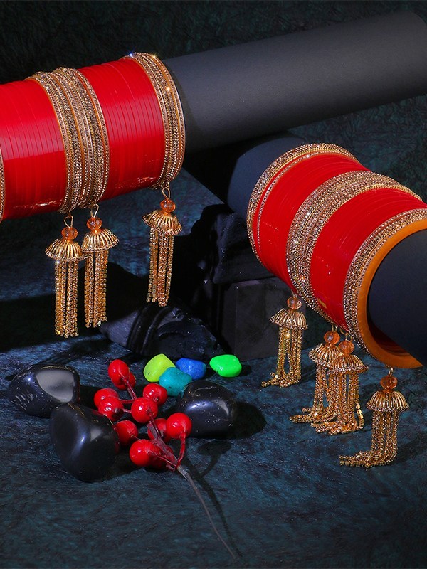 Set Of 33 Bridal Stone Chuda