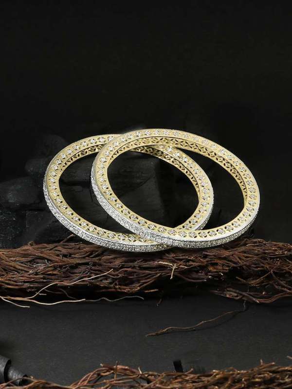 Gold Plated CZ Stone Bangles