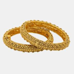 24CT Gold Plated Antique Bangles
