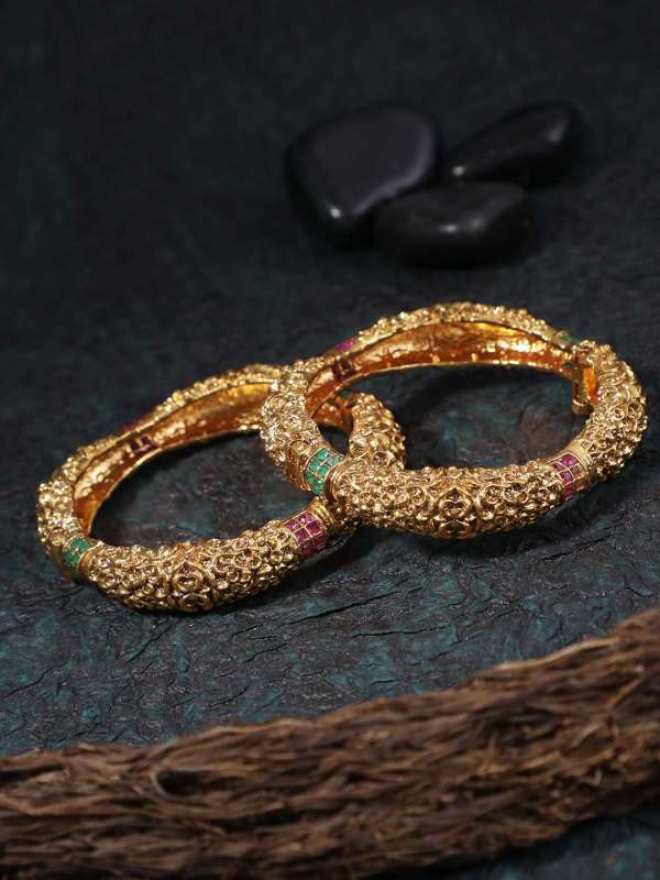 24CT Gold Plated Stone Bangle
