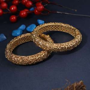 24CT Gold Plated Antique Bangles