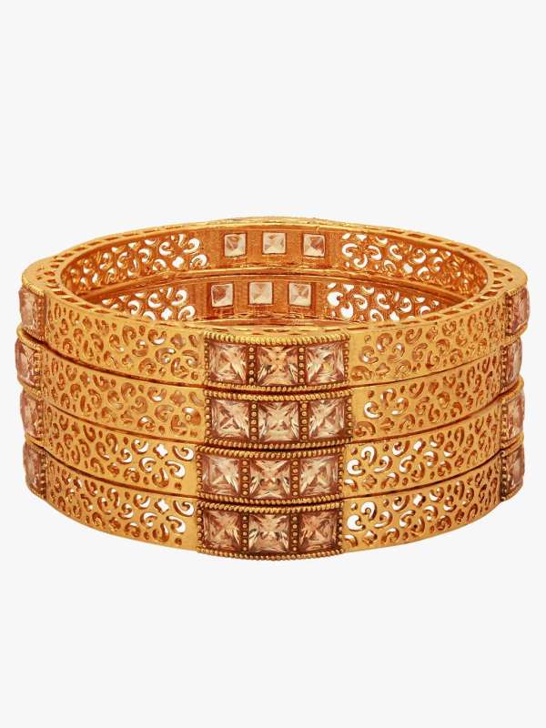 24CT Gold Plated Stone Bangles
