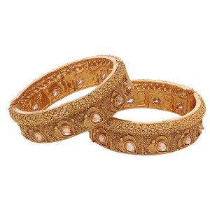24CT Gold Plated Stone Bangle