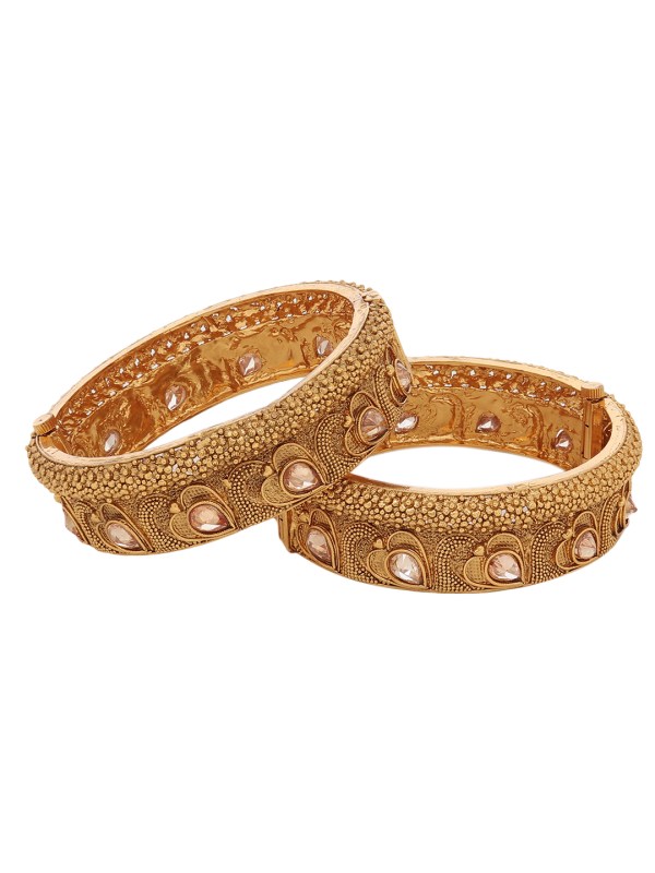 24CT Gold Plated Stone Bangle