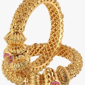 24CT Gold Plated Stone Bangle