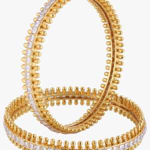 24CT Gold Plated Stone Bangles