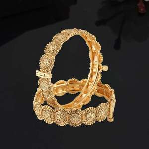 24CT Gold Plated Antique Bangles