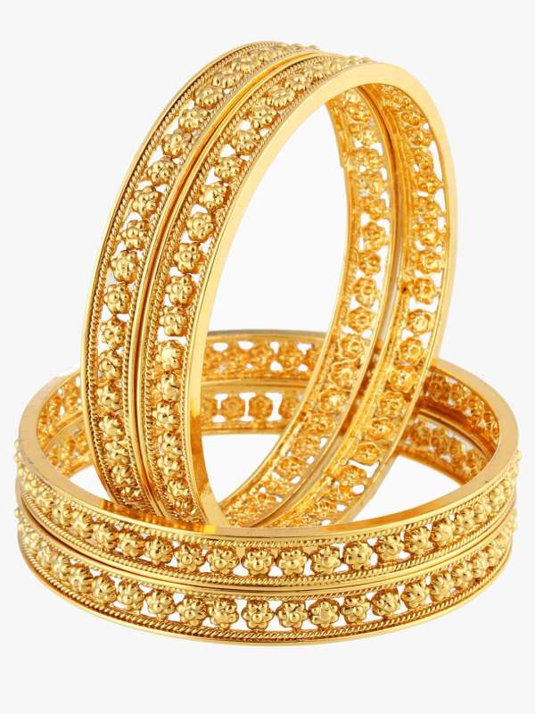 24k Gold Plated Embellished Bangles