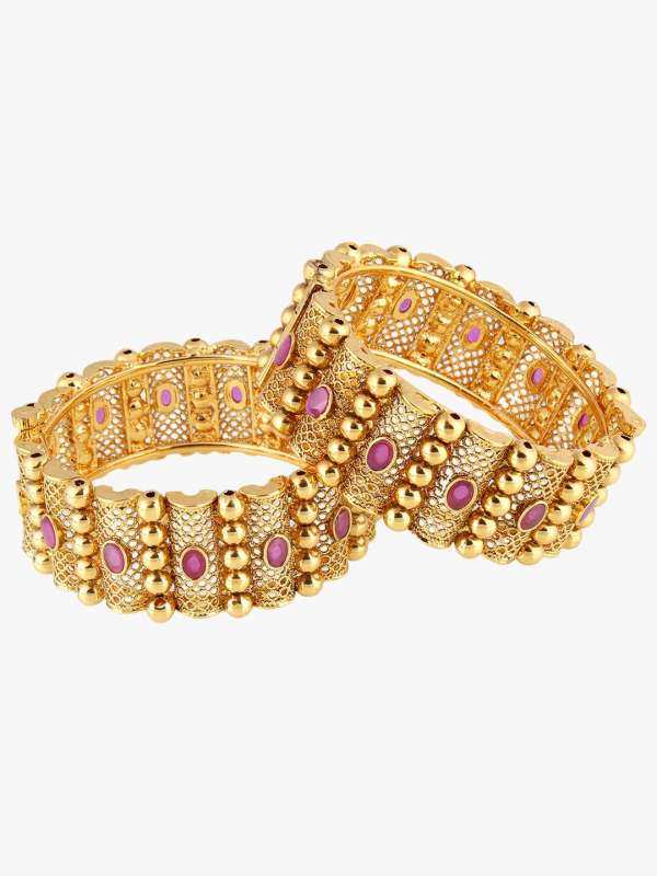 24k Gold Plated Embellished Bangles