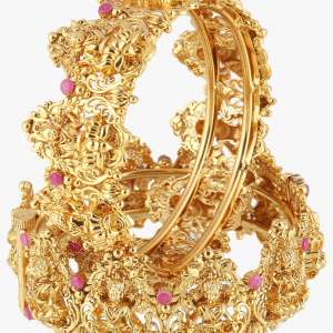 24k Gold Plated Embellished Bangles