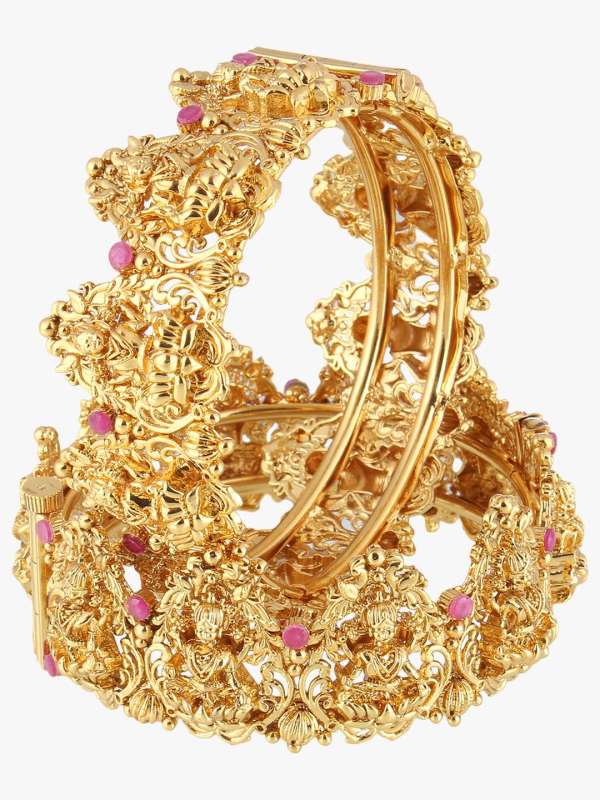 24k Gold Plated Embellished Bangles