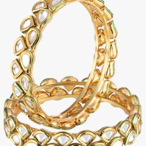 24k Gold Plated Embellished Bangles