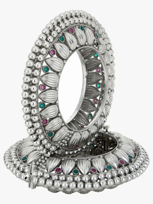 24k Silver-Plated Designer Bangles