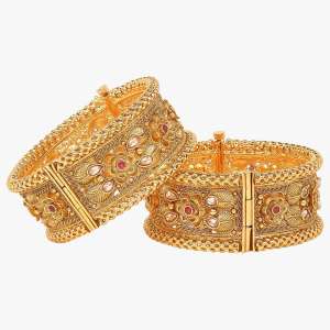 24CT Gold Plated stone Bangle