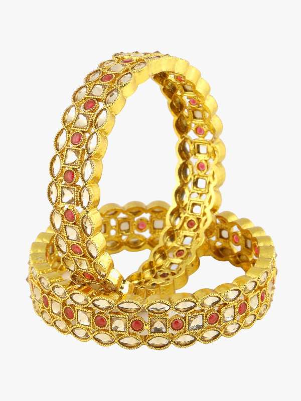 24CT Gold Plated Stone Bangles