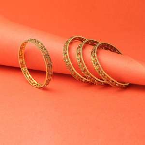24CT Gold Plated Stone Bangle