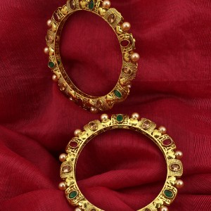 24CT Gold Plated Stone Bangle
