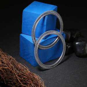 Oxidised Silver Plated Bangles