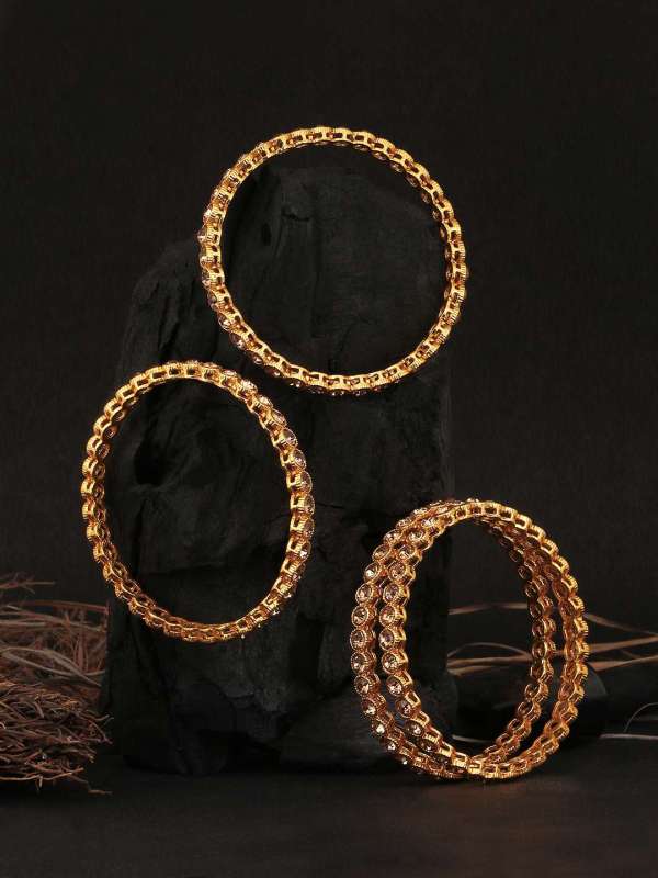 Gold Plated Stone Bangles