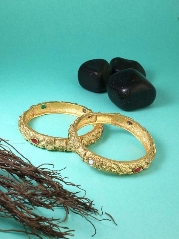 Gold Plated Stone Bangles