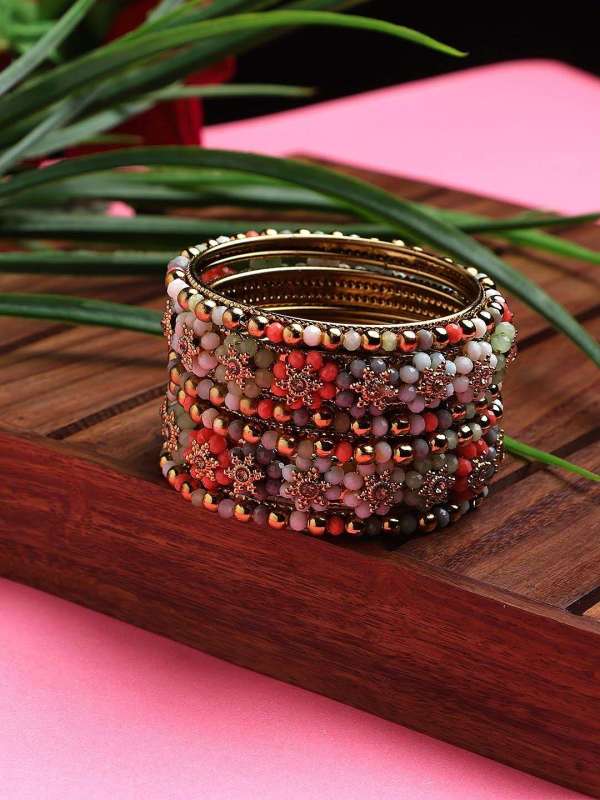 Gold Plated Multi Stone Bangles