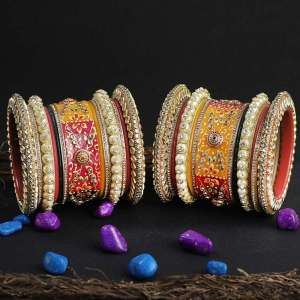 Set Of 26 Meenakari Bridal Chuda