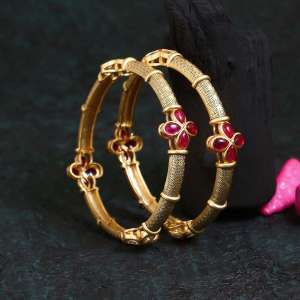 24CT Gold Plated Antique Bangles