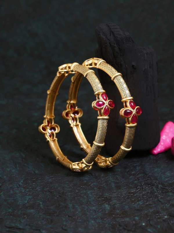 24CT Gold Plated Antique Bangles