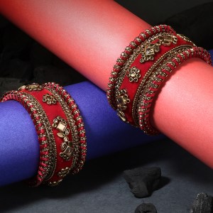 Red Velvet Silk Thread Chuda