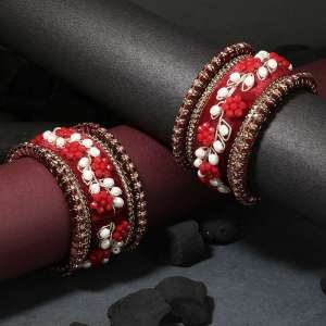 Red Velvet Silk Thread Chuda