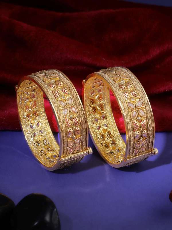 Gold Plated Stone Bangles