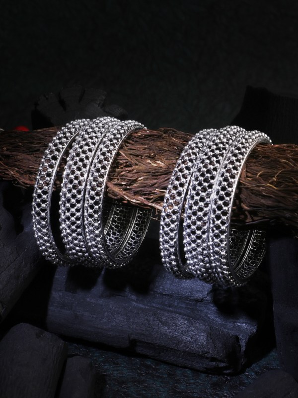 Silver Plated Pearl-Bangle