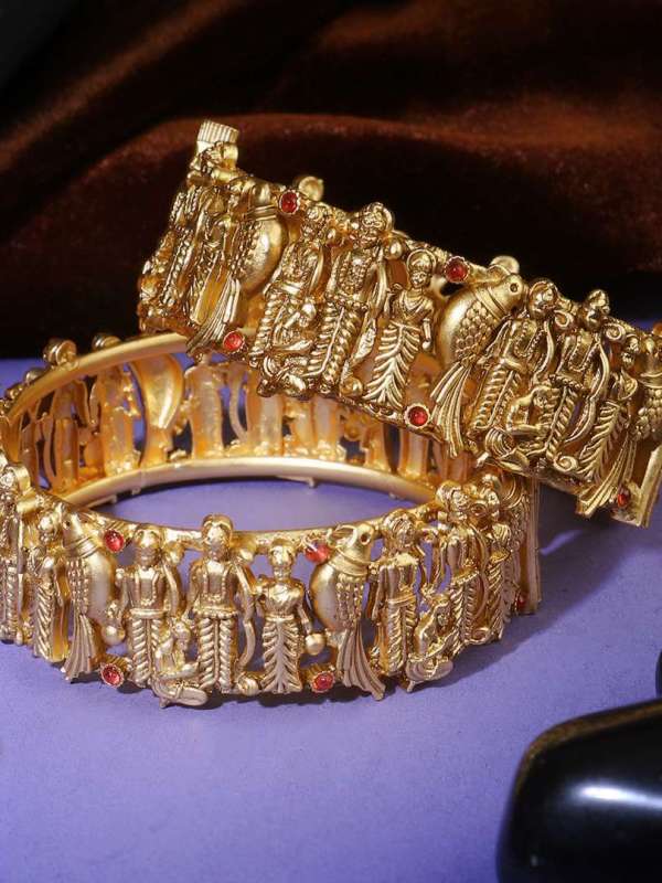 Gold Plated Lord Temple Bangle