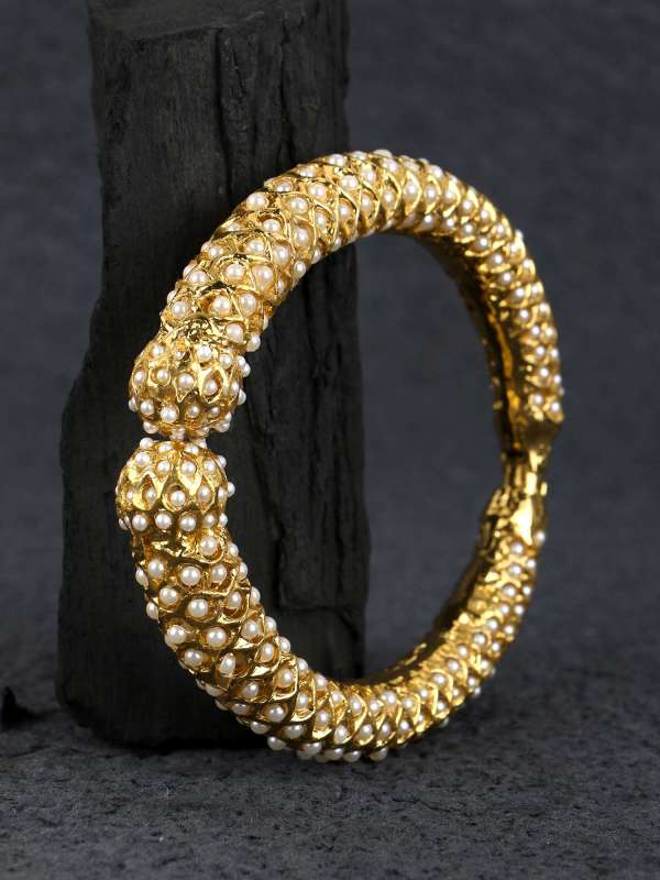 24CT Gold Plated Pearl Bangle