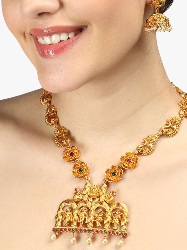 24CT Gold Plated Stone Jewellery Set