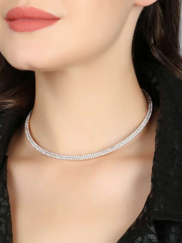 Rose-Gold Plated Stone Chocker