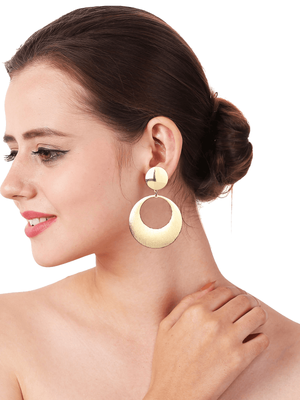 Gold Plated Anti Glossy Royal Earring