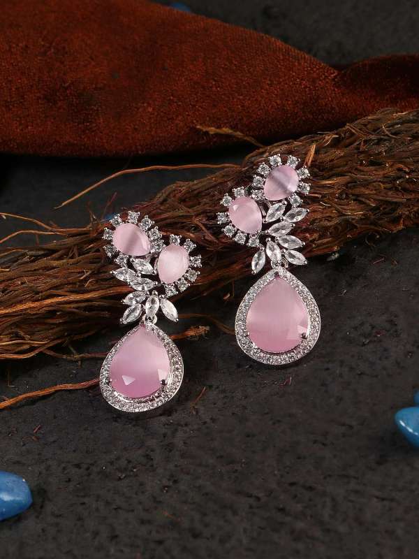 Silver Plated Stone Earring