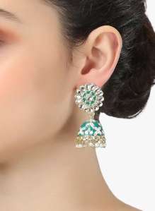 Gold Plated Kundan Jhumka