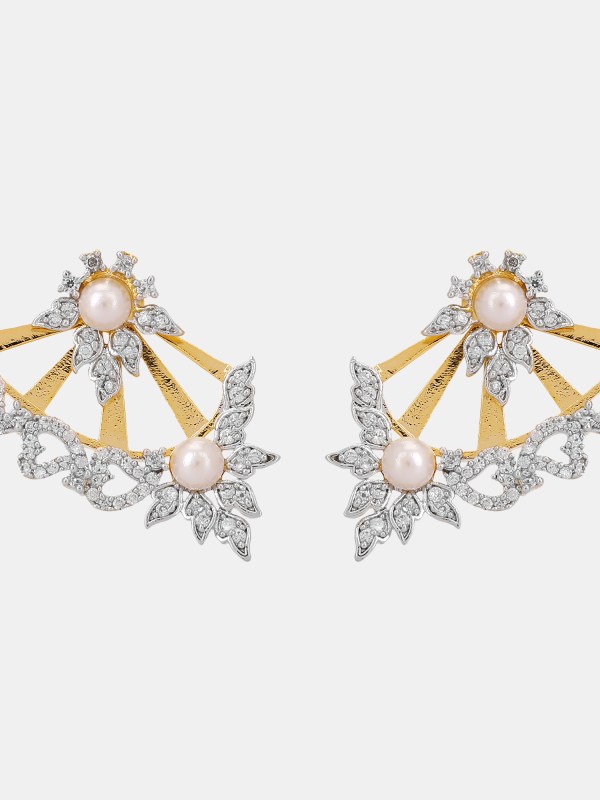 Gold Plated CZ Stone Stud