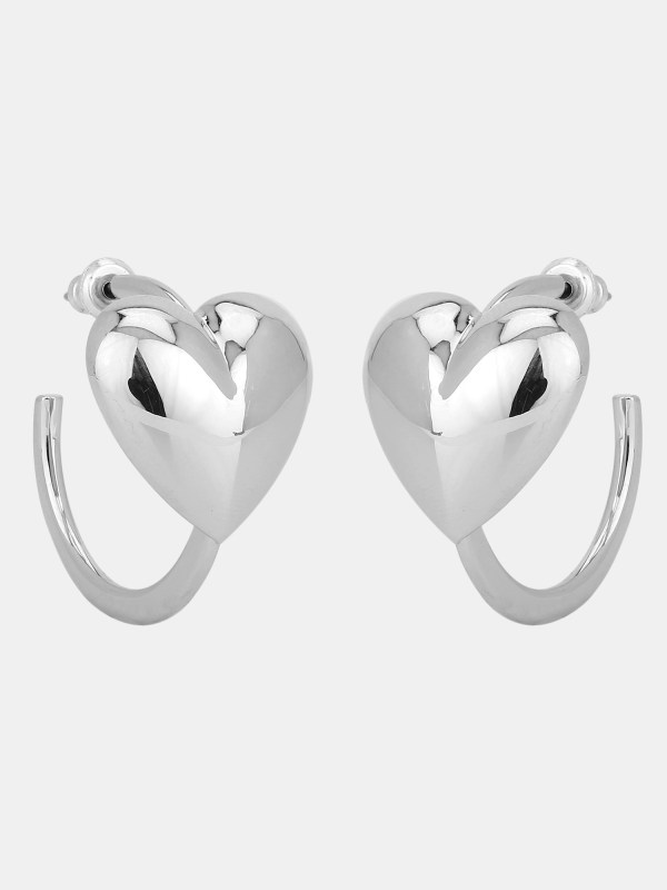 Silver Plated heart Shapped Stud
