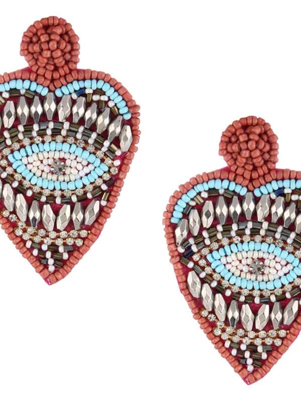 Blue Contemporary Drop Earrings