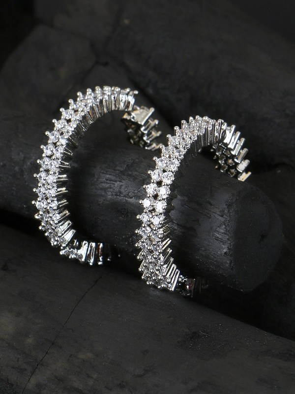 Gold Toned Hoop Shaped Studs