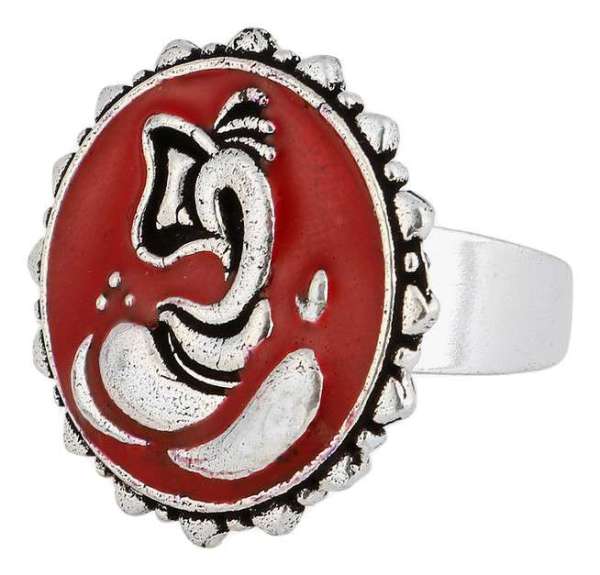 Oxidized Silver Adjustable Ring