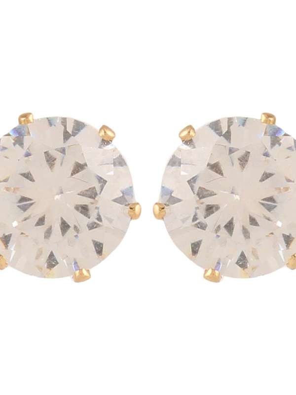 Gold Plated Stone Stuudded Stud
