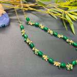 Green Pearls Mala Necklace
