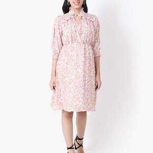 Pink Floral Printed Dress