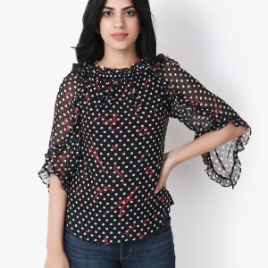 Black Polka Dot Top