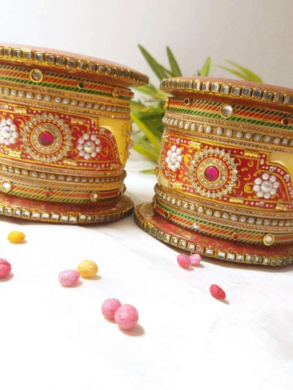 Hand Painted Design Bangles Chuda For Women
