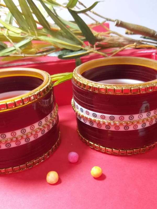 Maroon Chura set for Women And Girls
